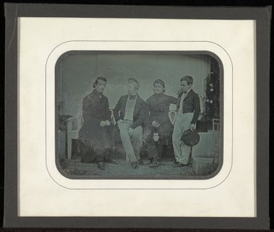 (Ritratto di gruppo di quattro membri del Circolo di Eynard-Lullin) da Jean Gabriel Eynard